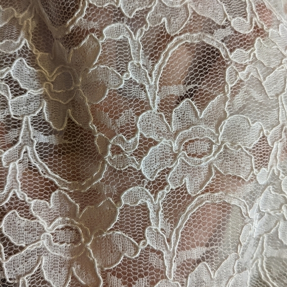 MORI LEE blush lace peplum strapless bridesmaid gown - Picture 12 of 14